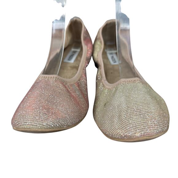 Steve Madden Bamba Metallic Nude Blush Round Toe Ballet Flats Shoes sz 8.5 M - Picture 7 of 16